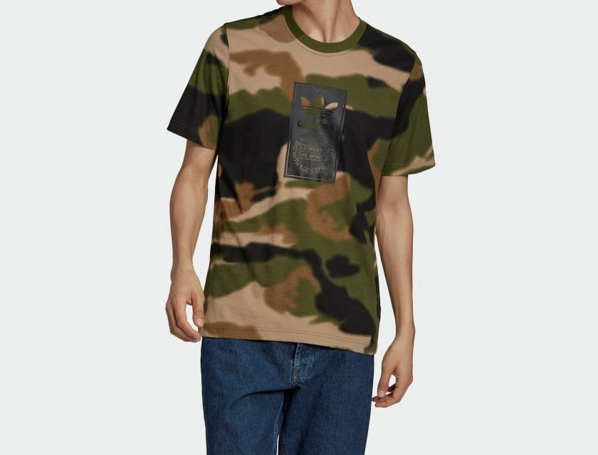 ADIDAS ORIGINALS CAMO TONGUE LABEL T SHIRT BNWT SIZE M, XL LAST FEW