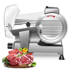 Commercial Meat Slicer 8.5in Blade 210W Electric Frozen Meat Cheese Food Slicer