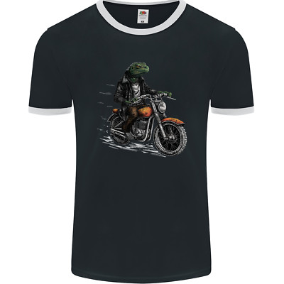 Lizard Biker Motorrad Motorbike Reptil Herren Ringer T-Shirt FotL