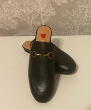 Vertundy Women's Black Mules Shoes 7 1/2 [Runs Small]    FREE SHIPPING