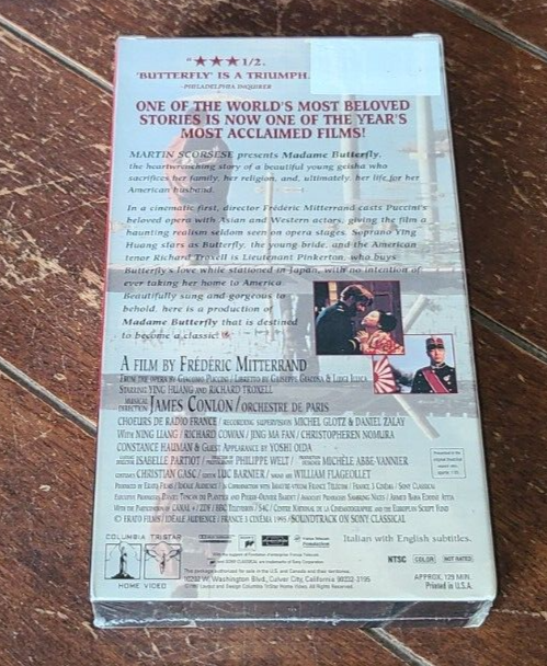 Madame Butterfly (VHS, 1997, Deluxe Widescreen Edition) Free