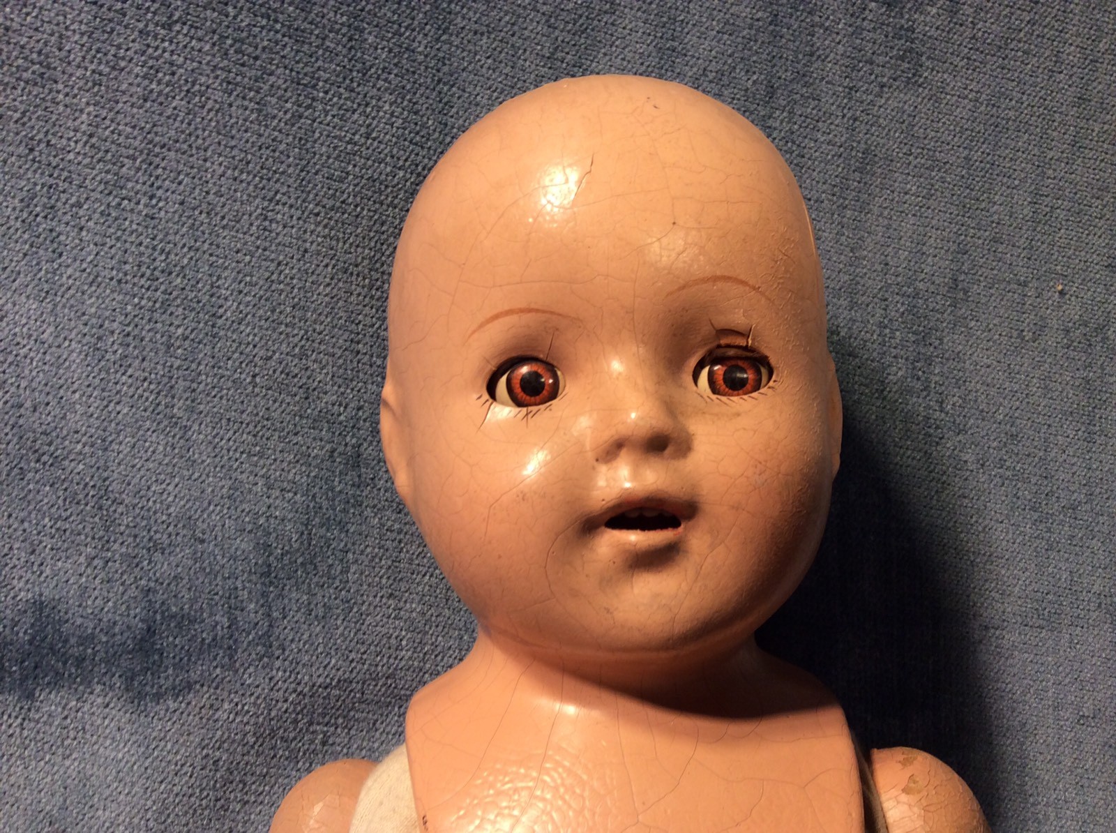 Antique 18” Doll With Teeth For Restoration eBay