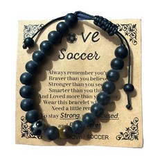 Soccer Football Basketball Baseball Bead Card Bracelet Gifts for Friend Boy Men