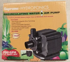 Supreme Hydroponic Recirculating Water and Air pump 700gph