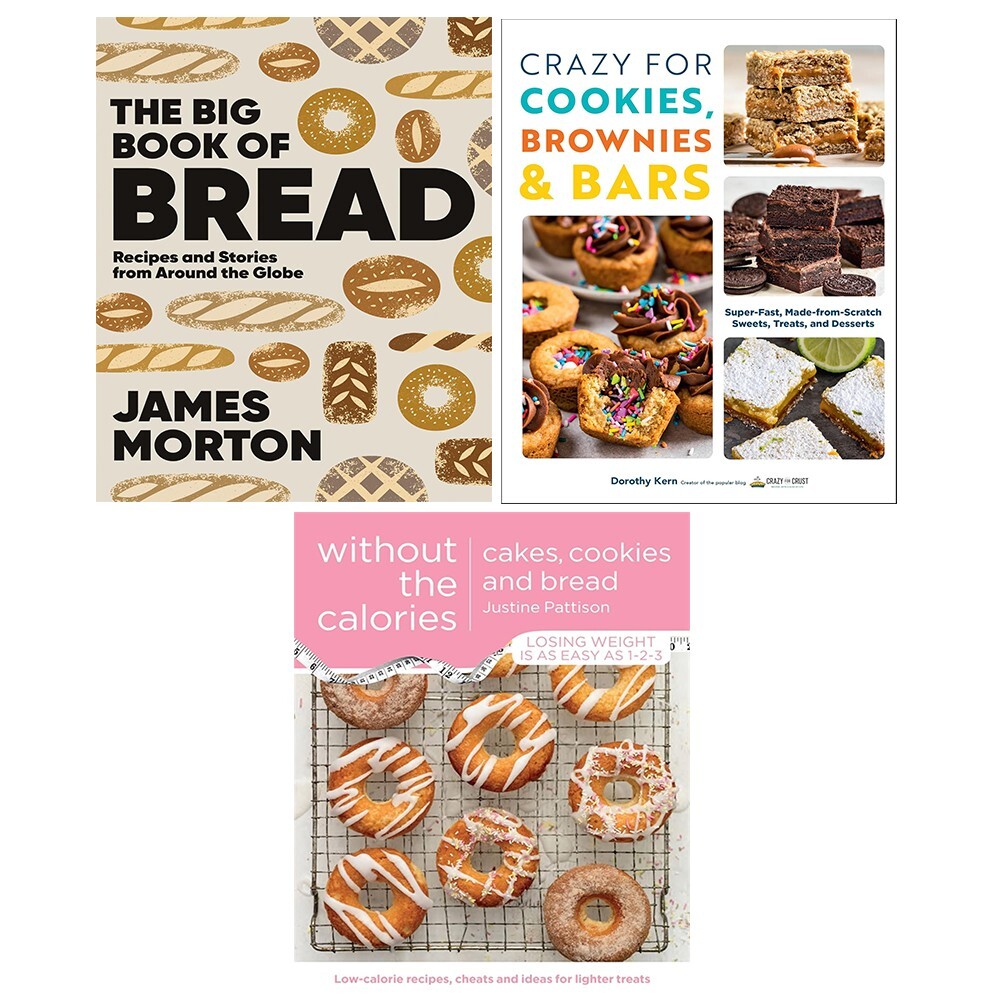 Big Book of Bread,Cakes Cookies Bread Without,Crazy For Cookies Brownies 3 Books