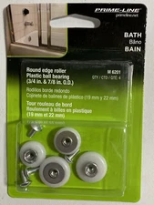 Prime-Line Bath Round Edge Rollers (4 Count) M 6201 PRIME-LINE M 6201