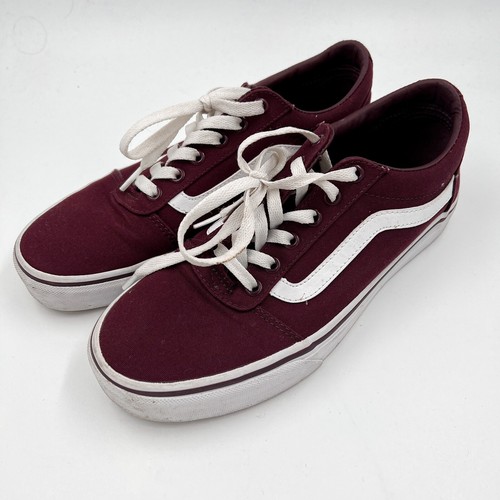 burgundy vans old skool