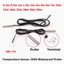 0.2m-50m NTC Thermistor Accuracy Temperature Sensor 10K 1% 3950 Waterproof Probe