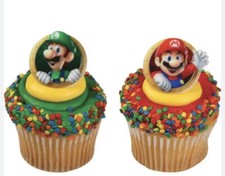 Panadería Artesanía DecoPac Super Mario Cupcake Anillo Fiesta Favor Decoraciones 144 un.