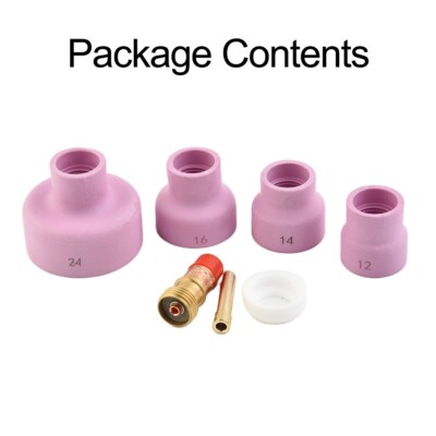 TIG Welding Torch Gas Lens Ceramic Cup Kit for WP-17 WP-18 WP-26