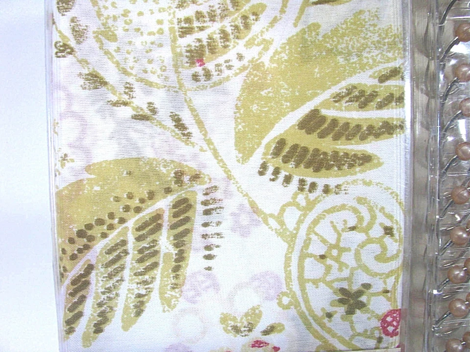 JUEGO DE CORTINAS DE DUCHA Y ANILLOS ENROLLABLES 70" X 72" 12 ANILLOS MEJOR HOGAR 100% POLIÉSTER N Foto 2 de 4