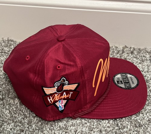 New Era Miami Heat The Golfer Red Neon Script Snapback Adjustable Rope Hat Cap - Picture 2 of 7