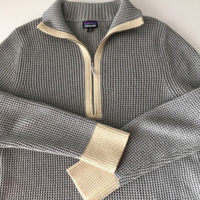 Zip Waffle Knit Sweater Size 