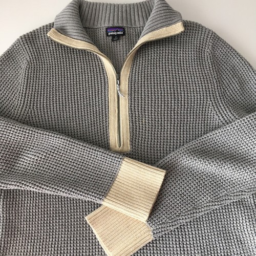 Zip Waffle Knit Sweater Size 