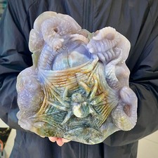 5.07LB Natural ocean jade carved crystals, centipedes, scorpions, snakes, toads,
