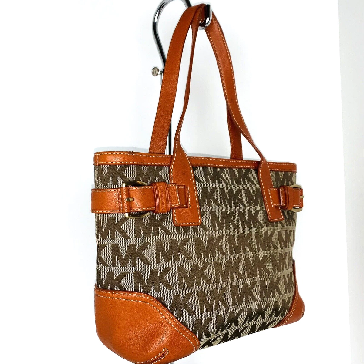 orange monogram canvas leather