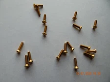 BRASS OVAL HEAD SLOTTED MACHINE SCREWS  10/32 x 3/4"  20 PCS. NEW
