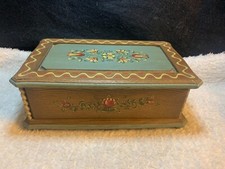 Vtg Reuge Swiss ANRI Musical Movement Music Jewelry Box Tales from the Vienna