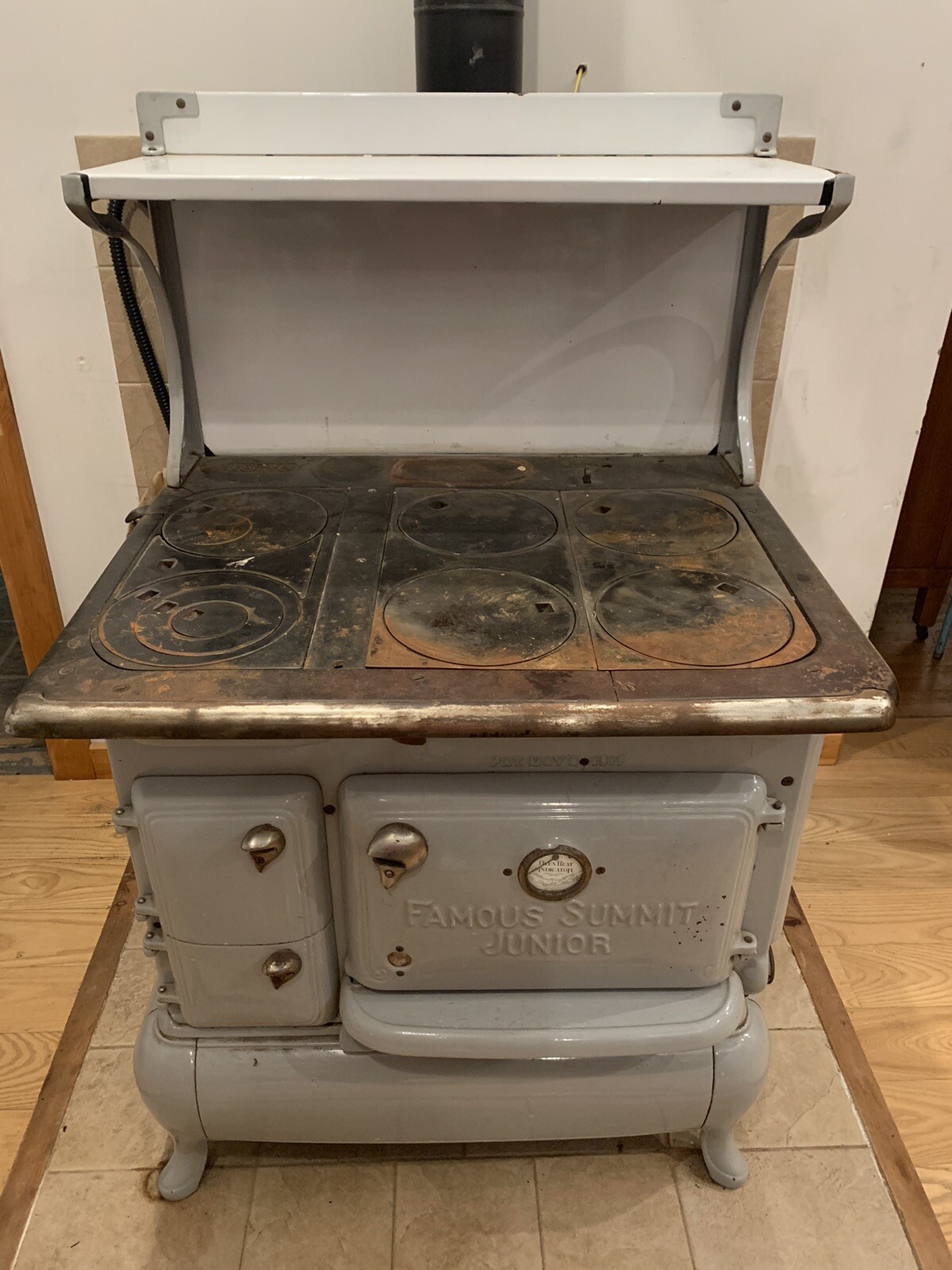 antique gas/wood Cookstove Famous Summit Jr. | eBay
