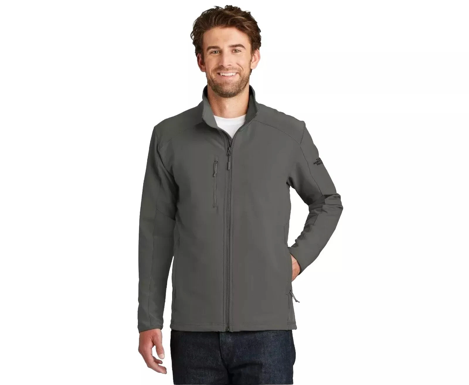 $100 TNF The North Face Mens Tech Stretch Softshell Jacket Asphalt Grey 2XL NWT