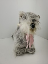 Vintage Realistic Schnauzer Dog Plush Russ Yomiko Classics Stuffed Animal tag