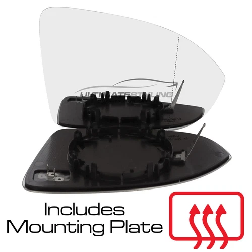 Wing Mirror Glass VW Golf Mk8 2020-2024 Heated Aspherical Drivers Side Right