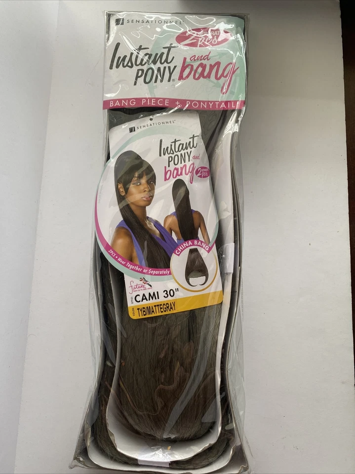 Sensationnel Cordón Instantáneo Cola de Caballo y China Bang - CAMI 30" T1B/GRIS MATE Foto 2 de 4