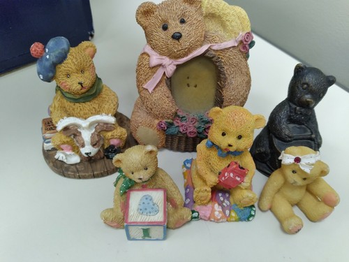 Six Vintage Teddy Bear Figurines | eBay