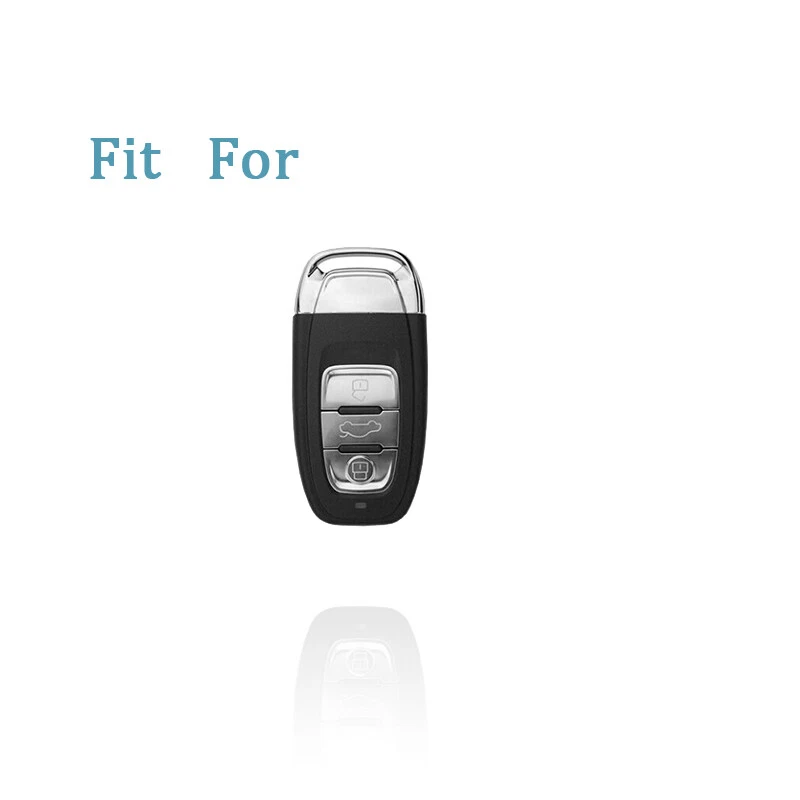 Zinc Alloy Silicone Car Key Fob Case Cover For Audi A3 A4 A5 A6 A7 A8 Q3 Q5 Q7 Foto 2 de 4