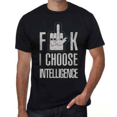 ULTRABASIC Herren T-Shirt F**k Je Choisis L'Intelligence F**k I Choose
