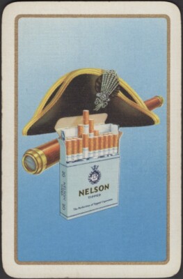 Playing Cards Single Card Old Vintage NELSON CIGARETTES Advertising Tobacco HAT