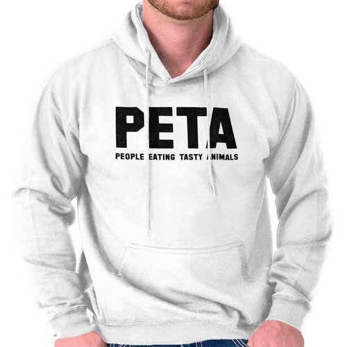 Funny Humor People Eating Tasty Animals Joke Hoodie Hooded Sweatshirt Men Women - Picture 18 of 18