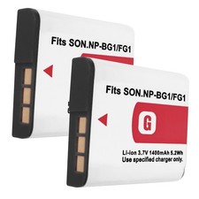 2x New NP-BG1 NPBG1 Battery For Sony CyberShot DSC-W30 W35 W50 W55 W70 W80 WX1