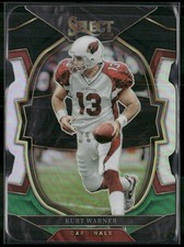 2022 Panini Select #13 Kurt Warner Black and Green Prizm Die Cut
