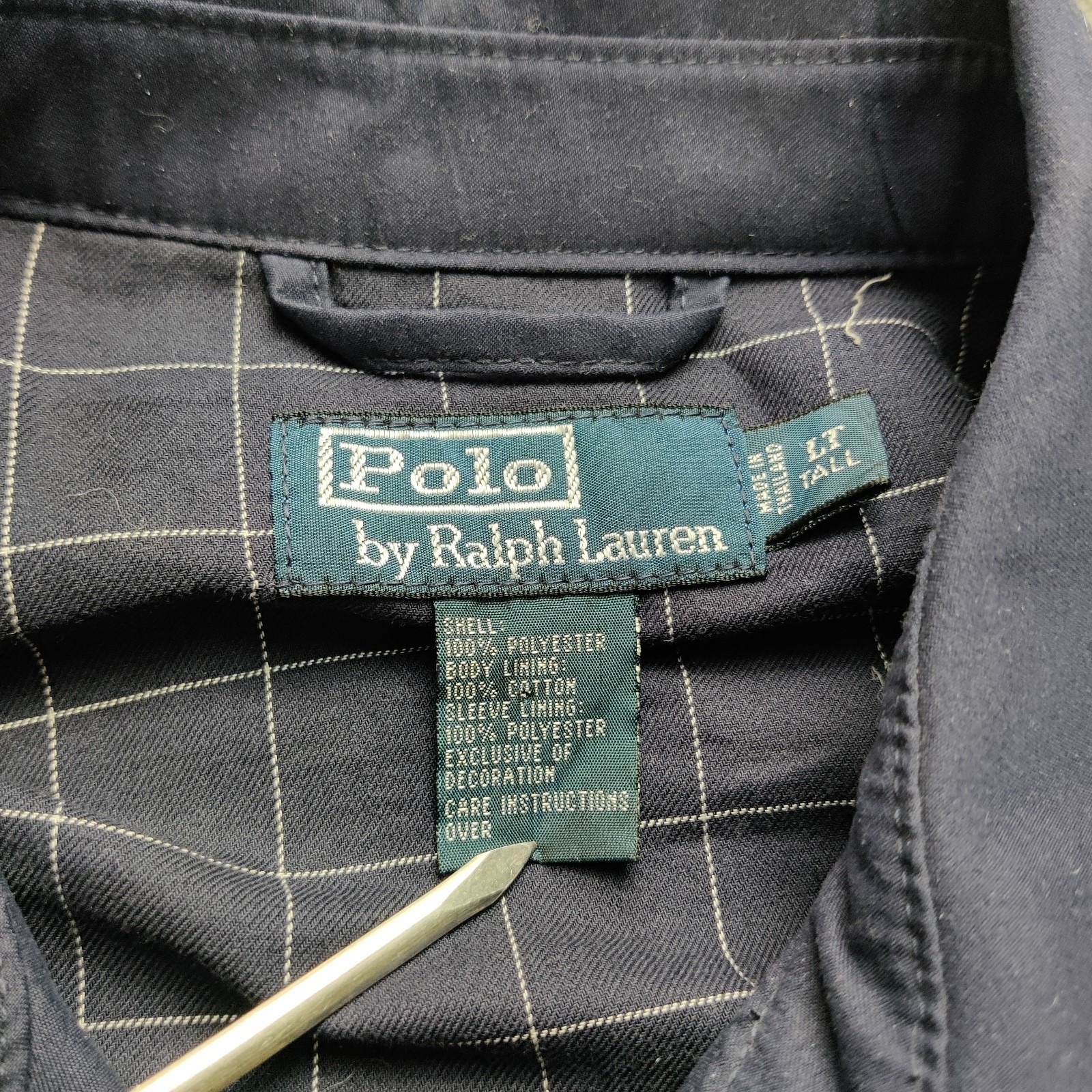 Giacca Vintage Ralph Lauren Polo Harrington Uomo XLT Navy Pony Golf Outdoor Classica
