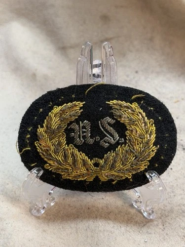 Civil War Union “U.S.” Bullion Wreath Headgear Badge by John A. Baker, New York