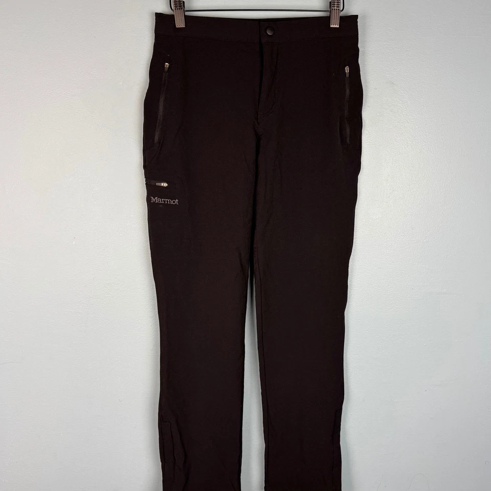 Pantalones softshell Marmot Scree para mujer pequeños negros mezcla de nailon bolsillos con cremallera senderismo Foto 2 de 4