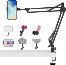 Overhead Video Mount Articulating Arm Cell Phone Holder Webcam Stand Lazy Desk