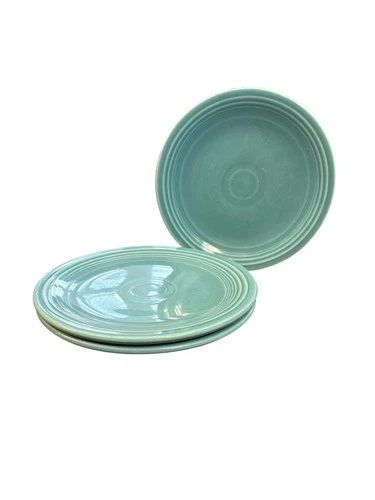 Vintage Fiestaware 7 1/4 Inch Salad Dessert Plate Turquoise Lot of 3