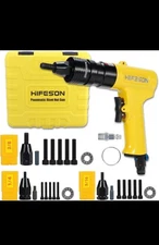 HIFESON Pneumatic Rivet Nut Gun with 1/4 & 5/16 & 3/8 Self-Locking Head Gun,Quic
