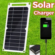 10W 15W 5V Solar USB Charging Panel Waterproof Outdoor Camping Phone Charger