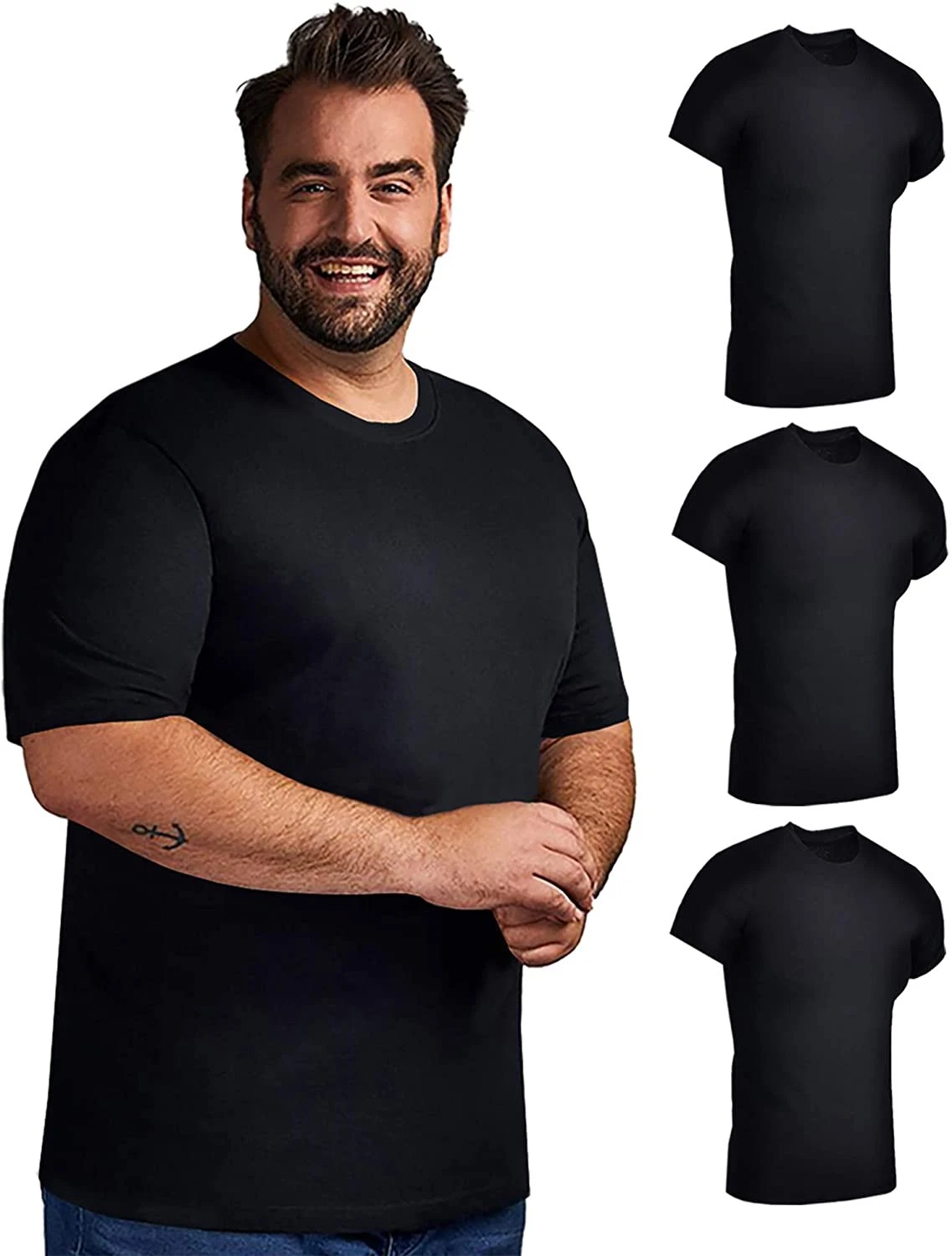 BILLIONHATS 3 Pack Mens Cotton Short Sleeve Lightweight T-Shirts (6X-Large)
Opens in a new window or