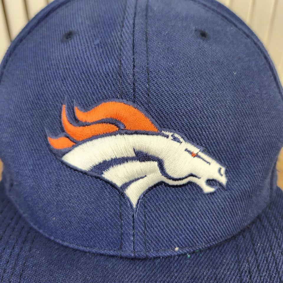De Colección Denver Broncos Deportes Especialidades Snapback Gorra Gorra Azul Años 90 Mezcla de Lana NFL Foto 3 de 4