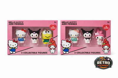 Hello Kitty and Friends 3D Radiergummis Konvolut x2 | Neu Versiegelt | Sammelfiguren