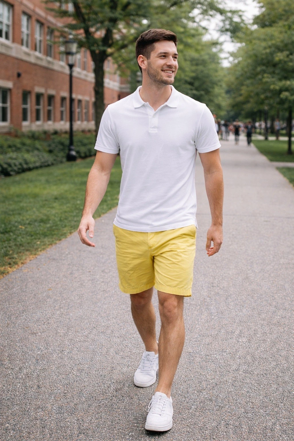 Polo Ralph Lauren Shorts Mens Yellow Stretch Classic Fit Chino Size 36