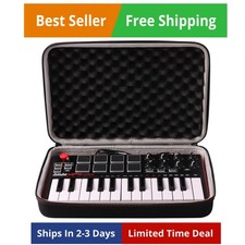 LTGEM Case Compatible with Akai Professional MPK Mini MK3 / MPK Mini Play MK3...