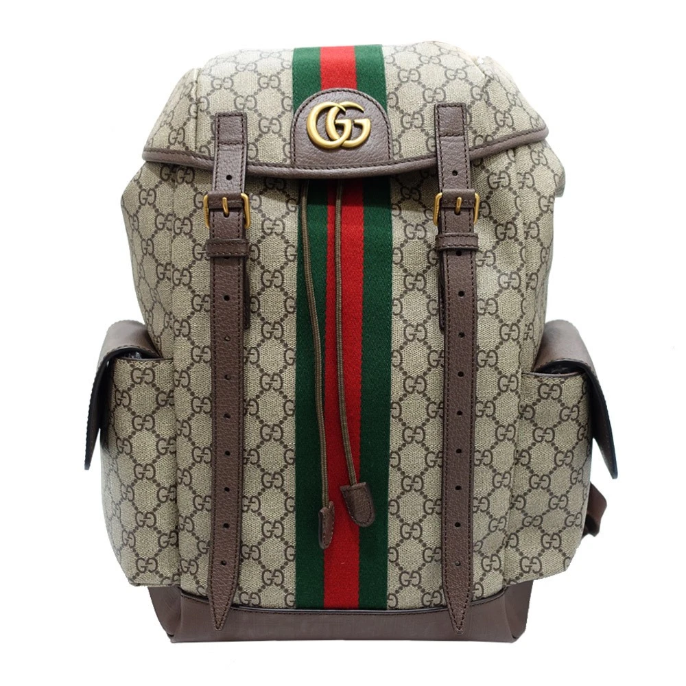 Sac à dos Gucci Ophidia Medium 5998140 GG Supreme toile cuir ligne sherry beige