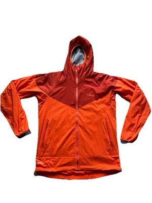 Rab Pertex Microlight Rampage Lightweight Outdoor Orange Jacket Coat Size Small
