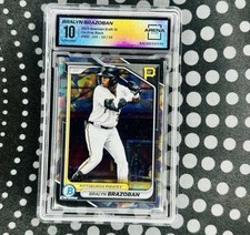 BDC-124 Bralyn Brazoban 2024 Bowman Draft - Chrome Black Refractor 10 #/10