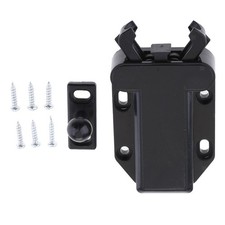 BLACK PUSH TO OPEN LOFT LATCH HATCH PANEL COVER DOOR